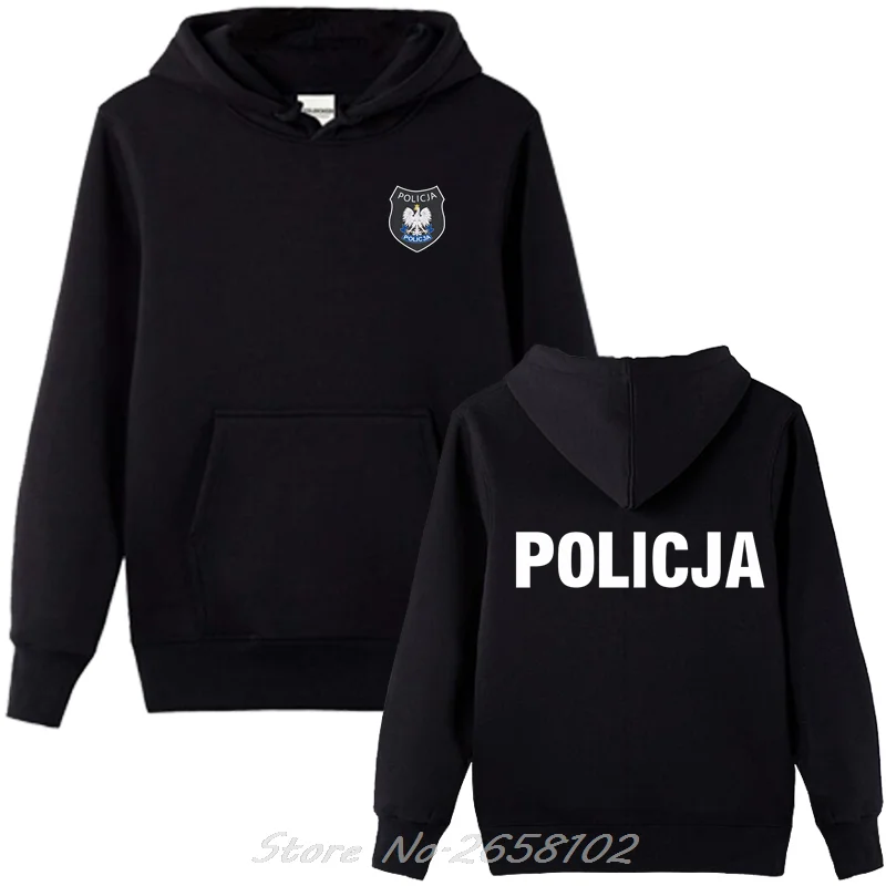 Poland Polish Police Policja BOA Anti Terrorist Pirotechnik Hoodie Men Fleece Hooded Jacket Sweatshirt Harajuku Streetwear