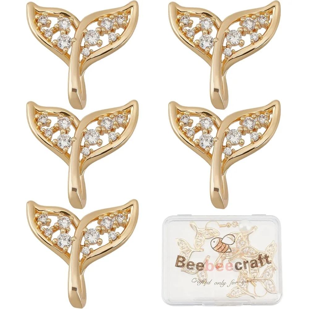 

10 шт./кор. подвески в виде хвоста кита 18 К с покрытием океанская рыба морская жизнь подвески кубический циркон кулон для DIY изготовления ювелирных изделий ожерелье