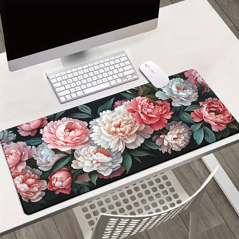 

1pc Vibrant Flower Cluster Mouse Mat - Rubber, Waterproof, Anti-Slip Desk Pad for Office, Computer, PC, and Gamer Setup, Office