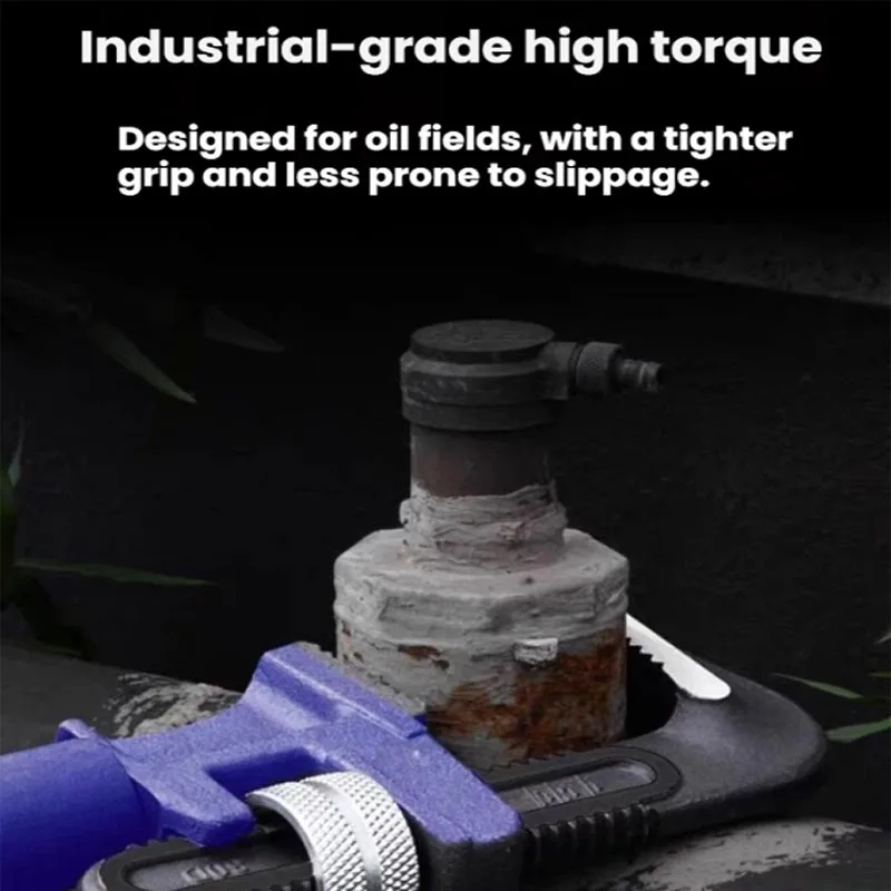 Duty Telescopic Pipe Wrench Retractable Extension Handle Anti-Slip Rubber Grip Hardened Serrated Jaw Adjustable Pipe Spanner