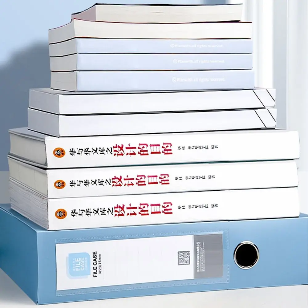 High Quality Thickened A4 File Folder Morandi/Retro Color Multifunctional Archive Box Large Capacity Document Bag Student Gift