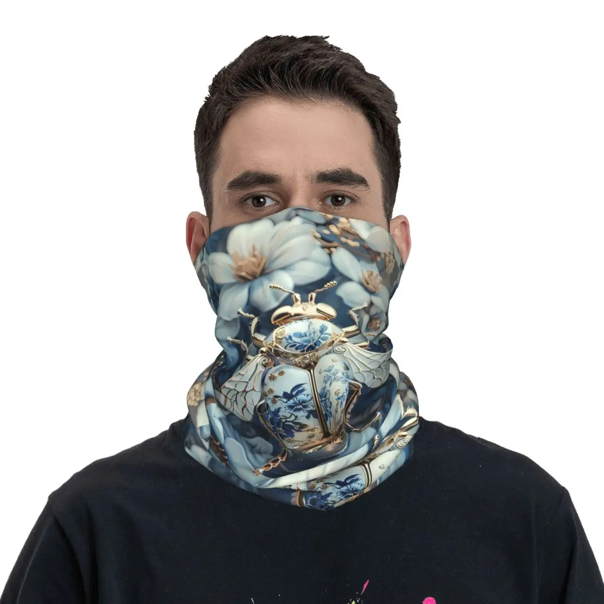 Beetle Scarf Neckerchief Neck Face Mask Polyester