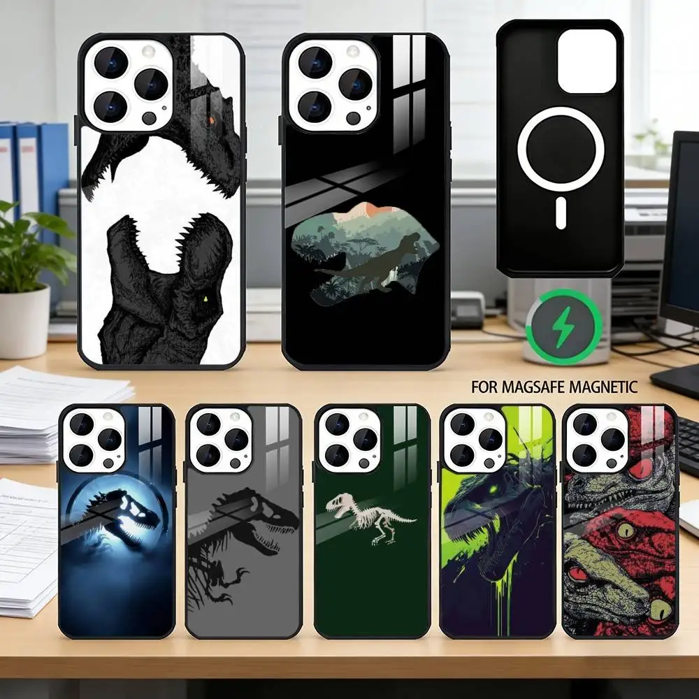 

J-Jurassic D-Dinosaur World Phone Case For iPhone17,16,15,14,13,12,11 Plus,Pro Magnetic For Magsafe Wireless Charging