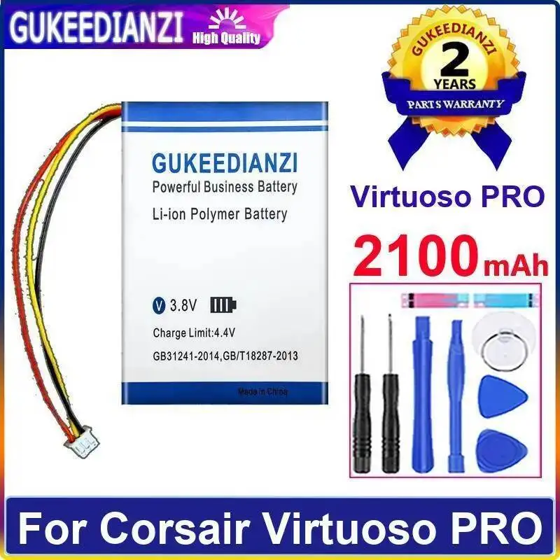 

2100Mah For Corsair Virtuoso Pro Earphone Battery Reliable Power Supply Stable