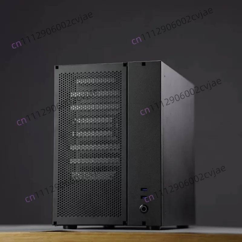 8-Drive NAS Chassis, Black ATX Mid Tower Storage Case, Computer Housing Compatible with ATX Power Supply