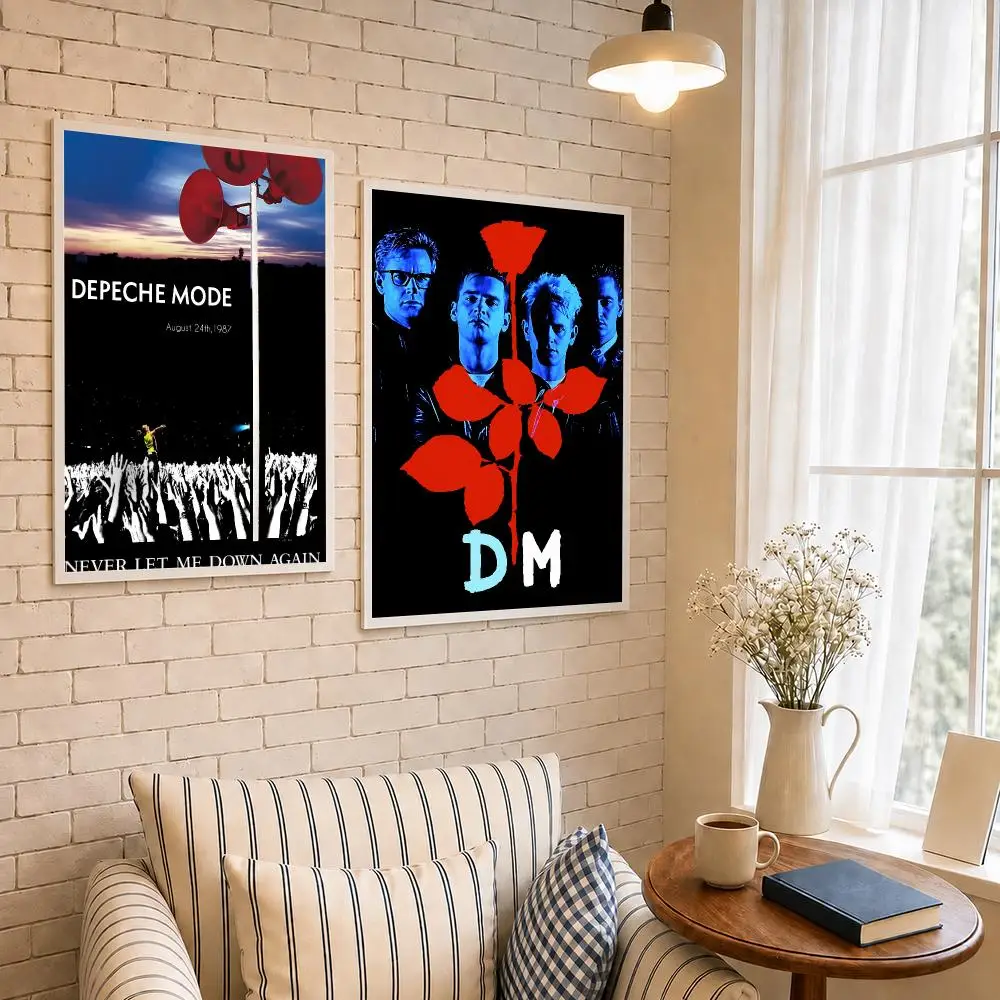 Band D-Depeche Mode Poster PP Self-Adhesive Waterproof Wall Decor for Bedroom,Living Room,Dorm,Bar Aesthetic Decor Gift