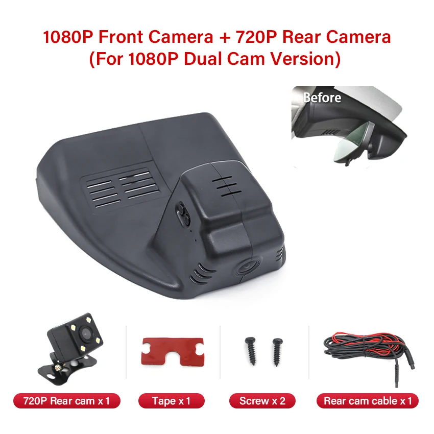 HD 4K 2160P Auto DVR Dashcam Camera voor Mazda CX-30 CX30 Wifi Video Recorder HD Nachtzicht Draadloze Dashcam