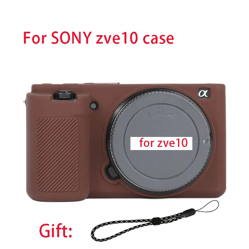 Silikon-Kameratasche geeignet für Sony ZV-E10 Schutzhülle Weiche Schale Stoßfest Kratzfest