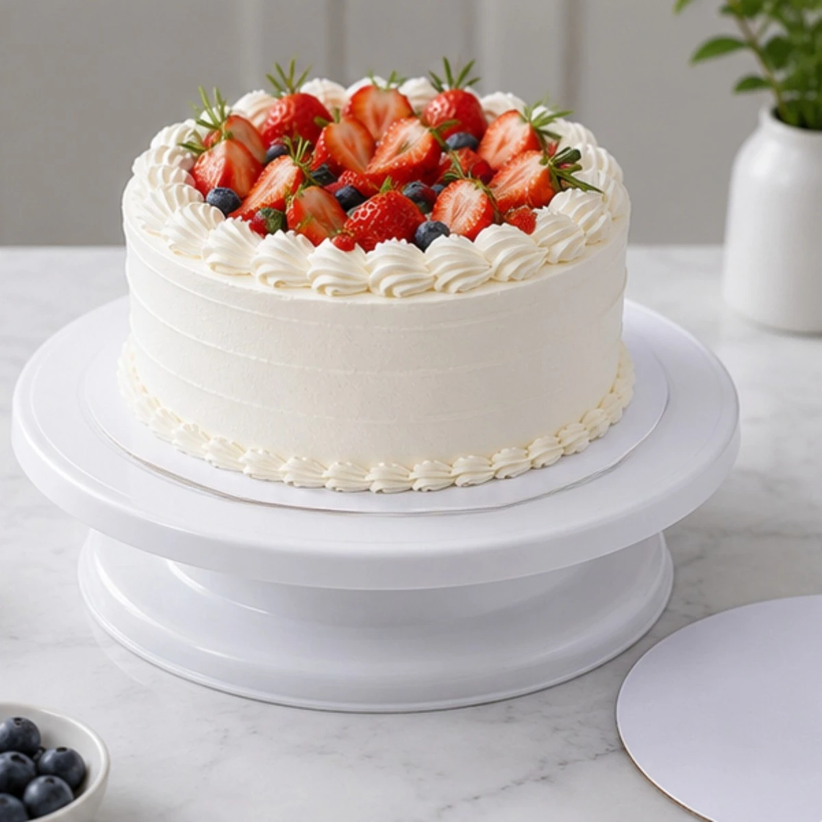 منصة دوارة ثابتة مضادة للانزلا - مراجعة Cake Decorating Turntable وسعره