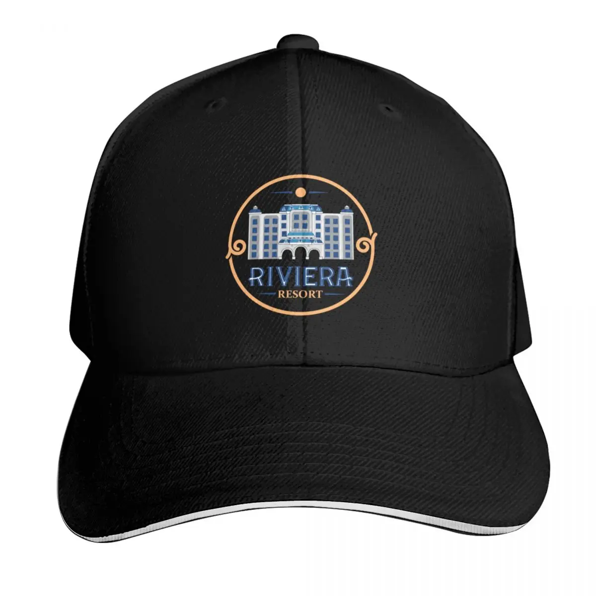 Riviera Resort Baseball Cap Strapback Dad Hat Six Panel Structured Crown Sun Protection UPF 50+
