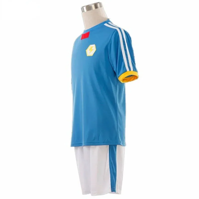 أزياء أنيمي إينازوما أحد عشر جونجي شويا لكرة القدم للهالوين أزياء تنكرية زرقاء سم؛ 5 #3