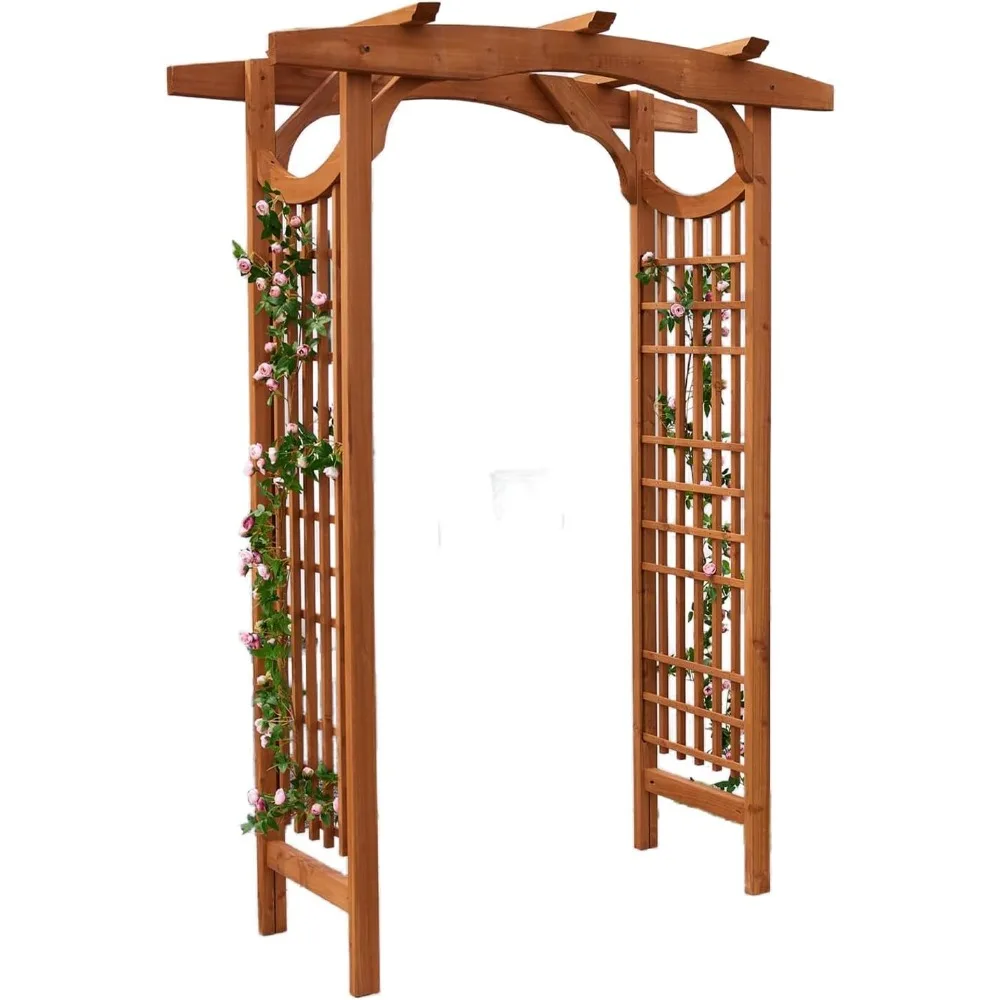 

Solid Fir Garden Arch, Outdoor Climbing Plant Trellis, 83.12"H X 59"W X 29.75"D