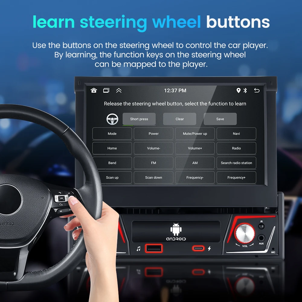 Car Radio 1 din Android 13 Universal 7\