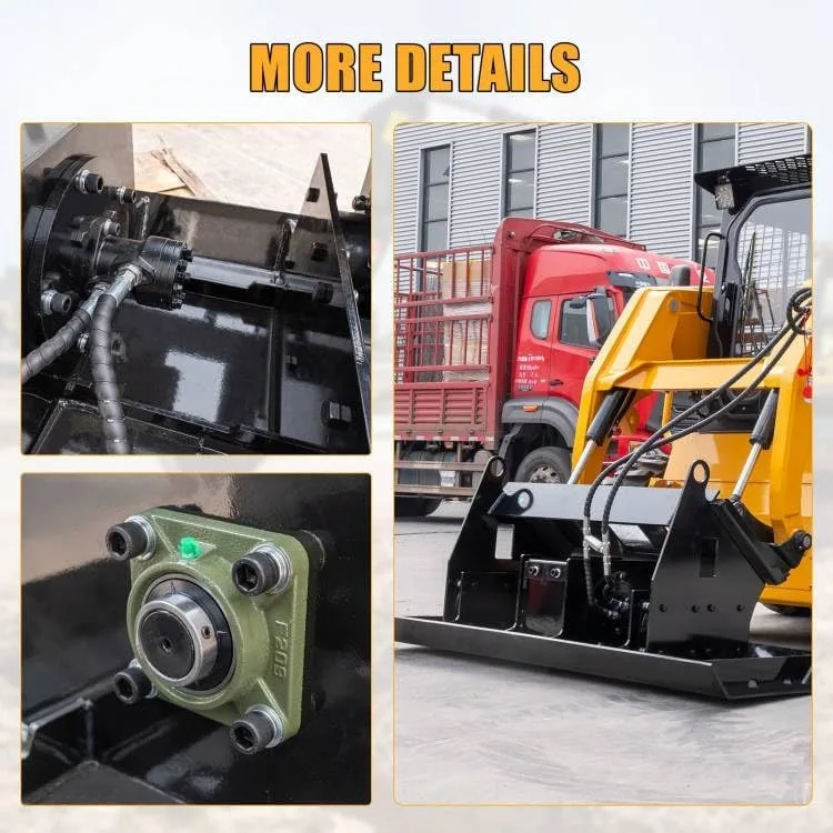 ضاغط لوحة توجيه انزلاقية هيدروليكية 71 بوصة/1810 مم - مرفق جرافة انزلاقية، متوافق مع البوبكات ومعظم الرافعات التوجيهية الانزلاقية