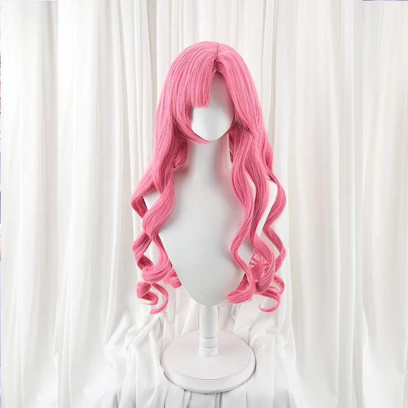 ROLECOS 게임 LOL 향수 보석 아리 코스프레 가발 70cm 핑크 컬러 여성 가발 내열성 합성 머리카락
