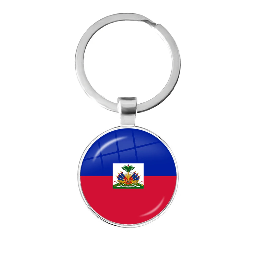 National Flag Glass Cabochon Keychain Sardova,Nicaragua,Mauritius,Honduras,Haiti,Togo,Bhutan, Belarus, Belize Keyring Keyholde