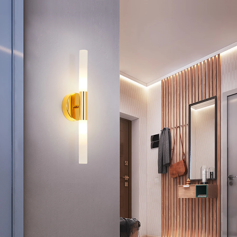 

Nordic Gold Black Metal Up Down Wall Lamps Indoor Bedroom Background Bathroom Mirror Wall Lights Decoration Home Lighting