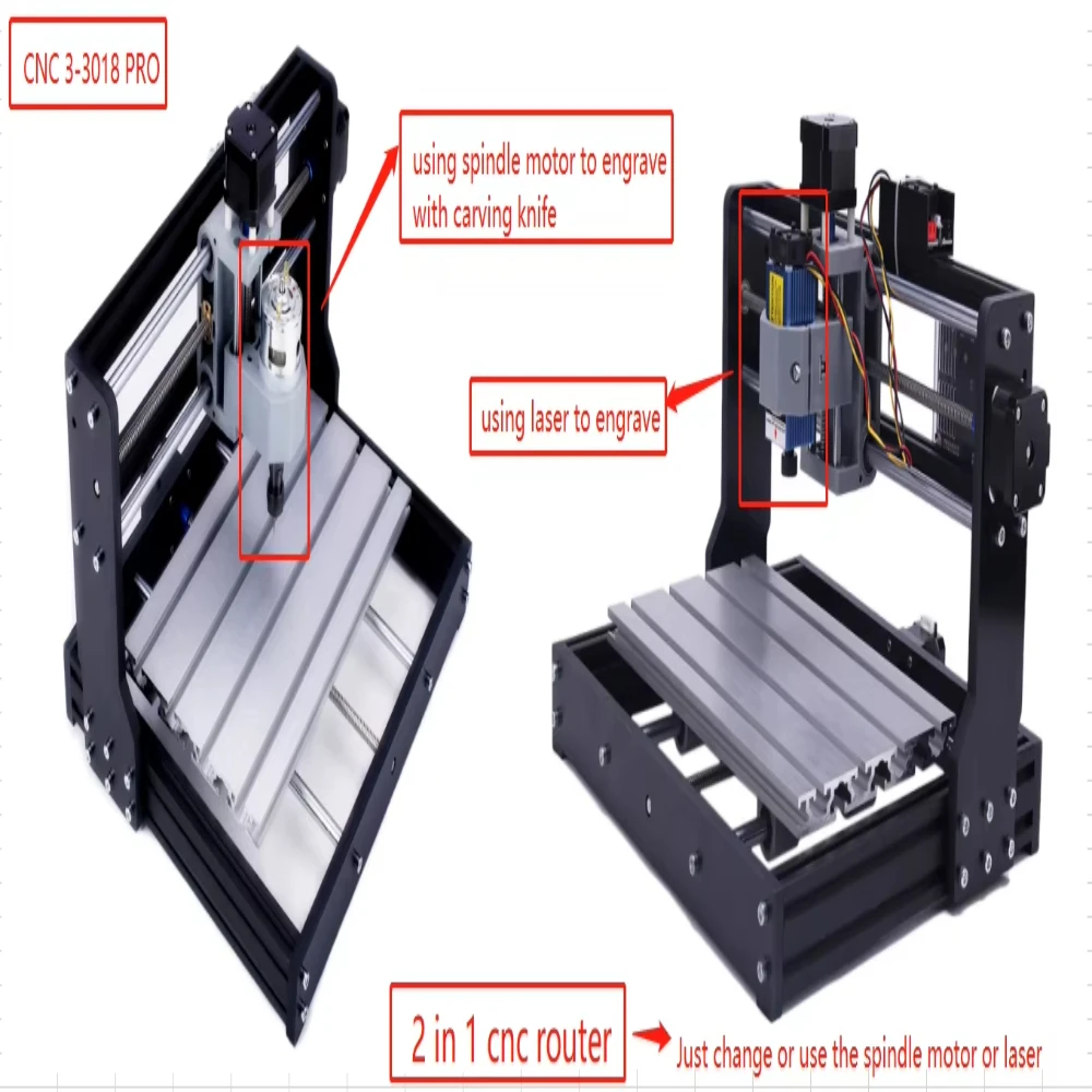Milling Machine for Wood Metal Engraving Machinery 3018 Pro Wood Router Engraving & Cutting Machine Pcb view 6