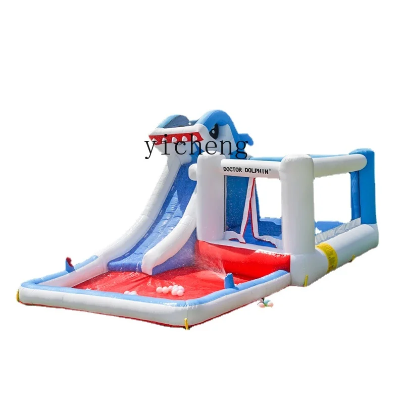 YY Inflatable Castle Indoor and Outdoor Children Trampoline Slide Jumping Bed Naughty Castle Toys