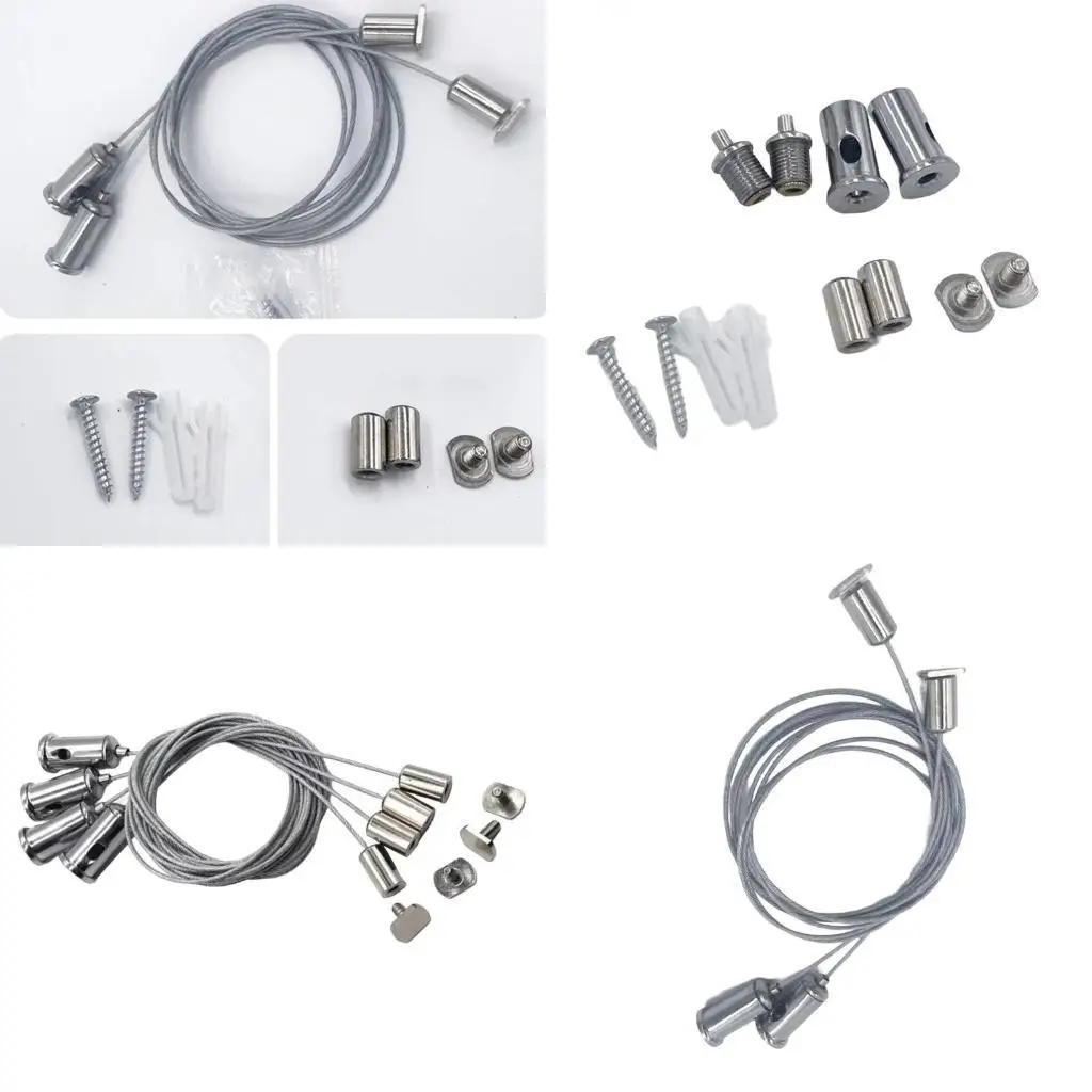

Y1UD 4Pieces Flexible Wire Rope Set Accessory for Art and Lamp Installation