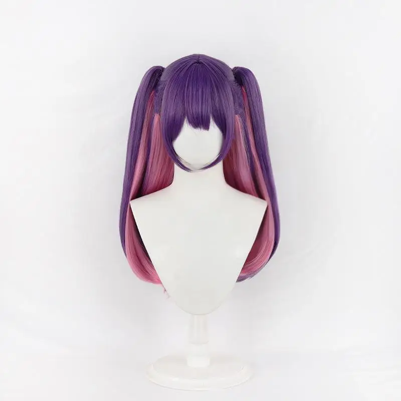 Miriella Peruca Cosplay com Cabelo Sintético, Peruca L-email, Cor Púrpura, Resistente ao Calor, Anime, 2.5 Dimensões, Sedução, 65cm