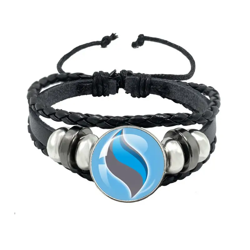  Mega Stone Key Chain Anime Peripheral Creativity Exquisite Fashion Black Leather Rope Buckle Key Chain Trend - Image 8