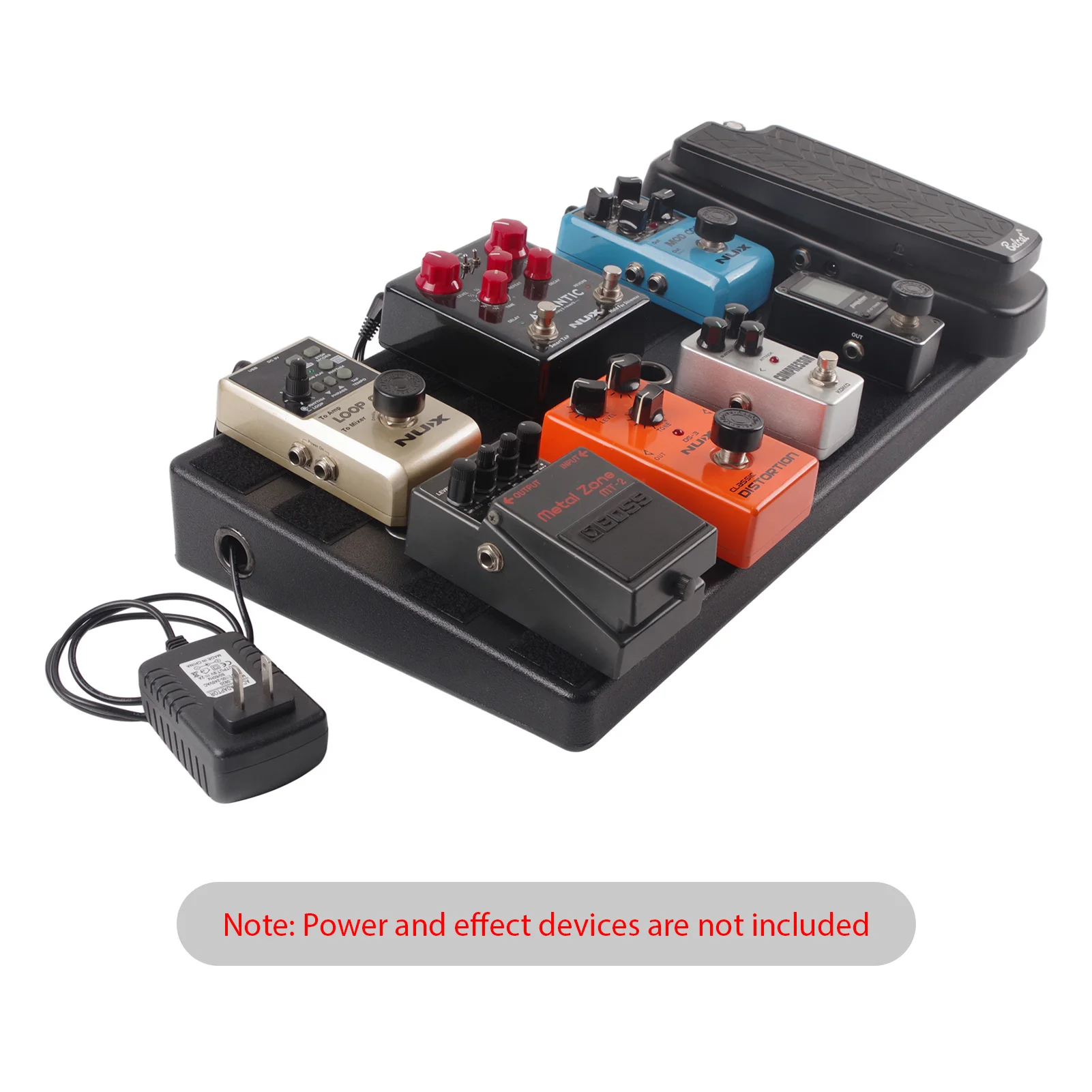 ロックハウス ギターペダルボード 高硬度PEペダルボード コンパートメント付き 11穴収納 電源コード 軽量 耐圧