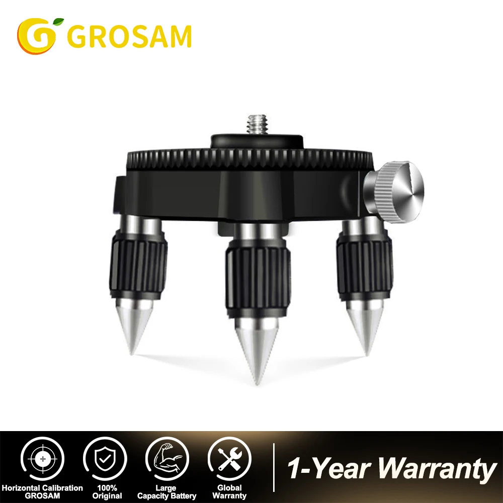 GROSAM Adjustable Rotation Metal Tripod Bracket/Base for 1/4