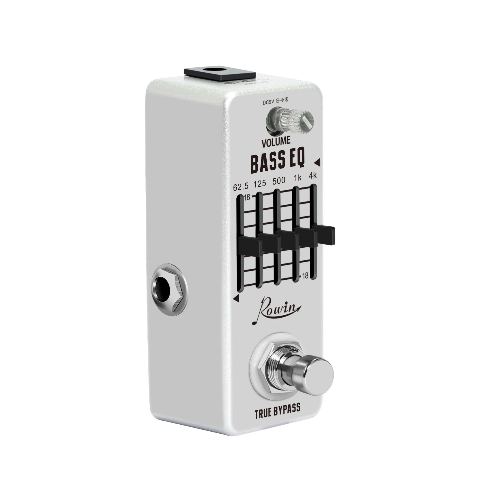 Rowin Bass EQ Pedal, 5-Band EQ Pedal Electric Bass Equalizer Provides ±18dB for Each Band EQ Seeker for Bass True Bypass