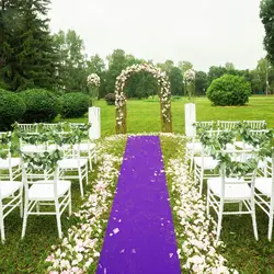 Pure Purple Non-woven Fabric Wedding Celebration Props Stage Hotels Car Shows Gang Parties Mats Customized Anti-skid Carpets
