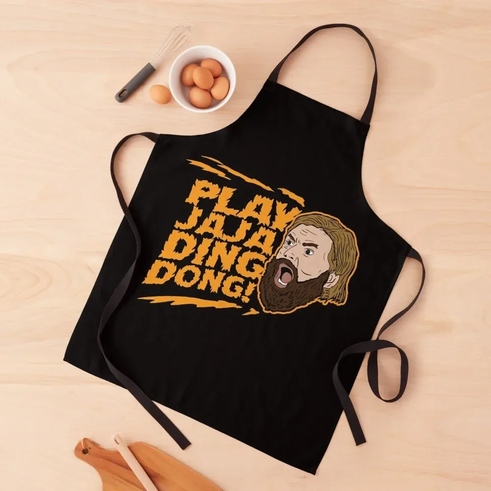 Play Jaja Ding Dong! Apron For Women Kitchen nail tech supplies kindergarten teacher Apron