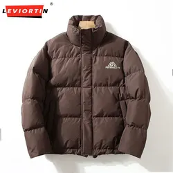 Chaqueta de plumón de Hip Hop para hombre, abrigos acolchados para deportes al aire libre de invierno, chaqueta de plumón de pato blanco gruesa y cálida a prueba de viento a prueba de frío