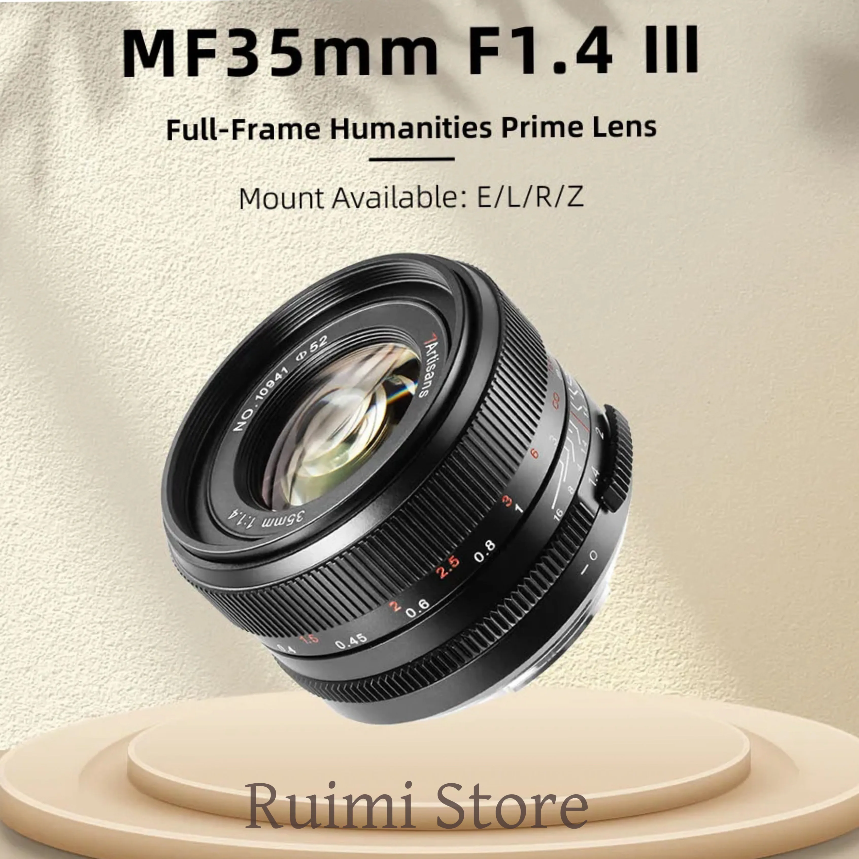 7artisans 35 мм F1.4 III Полная рамка Prime объектив с ручной фокусировкой для Nikon Z Z50 ZFC Leica SL Sigma FP Sony E alpha 7 Canon RF EOS-R