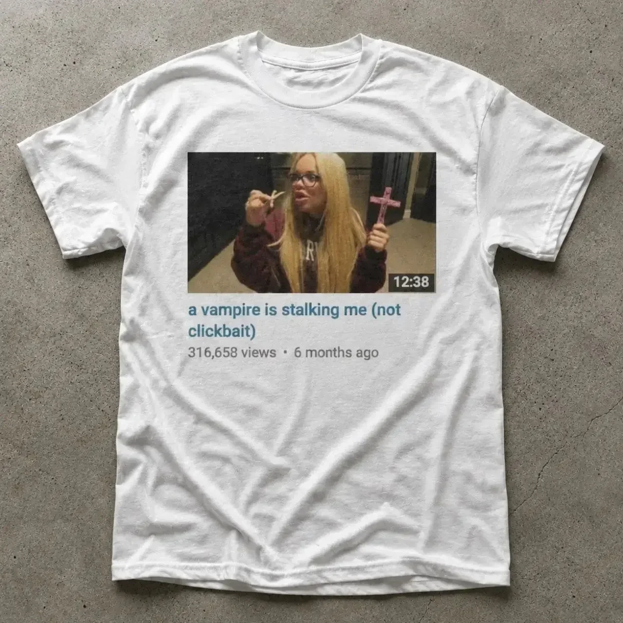 Trisha Paytas Graphic Tee 100% CottonFunny Vampire Meme Tshirt, Not Clickbait  Video Screenshot Shirt, Retro Viral Internet Meme