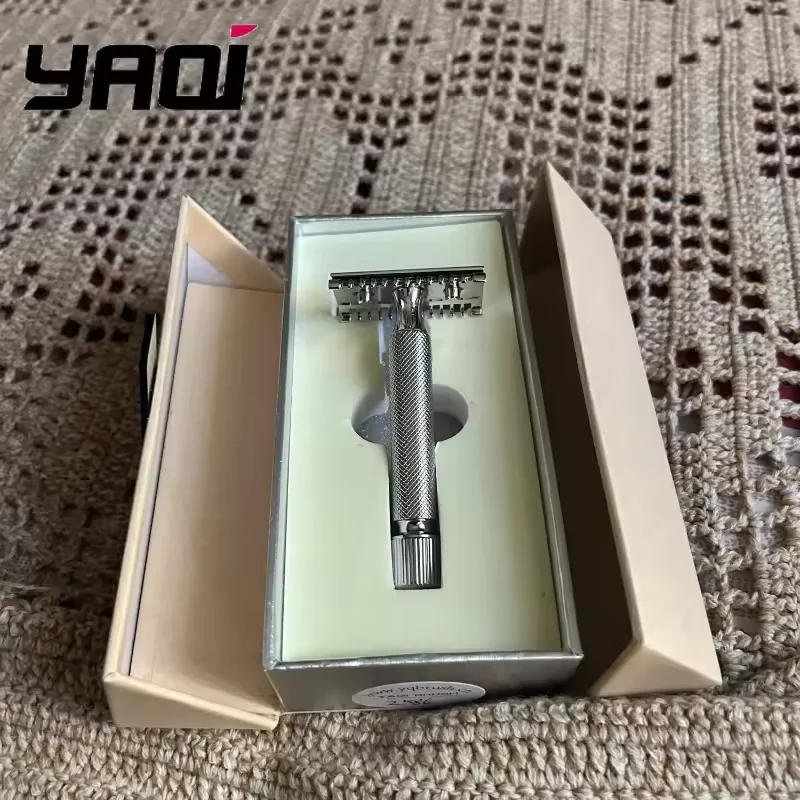 2026 Yaqi BAENZIGER Stainless Steel Safety Razor for Men Women Double Edge Shaving Razor Comfortable Grip Classic Style