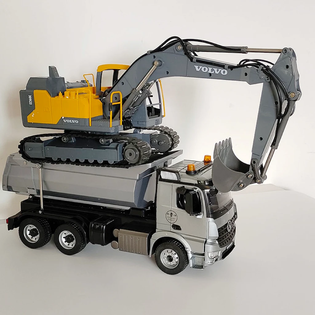 Double E EC160E RC Excavator Car Model E598 three-in-one Dual Control App and Remote Controlled Truck Crawler Gigger Toys Boys