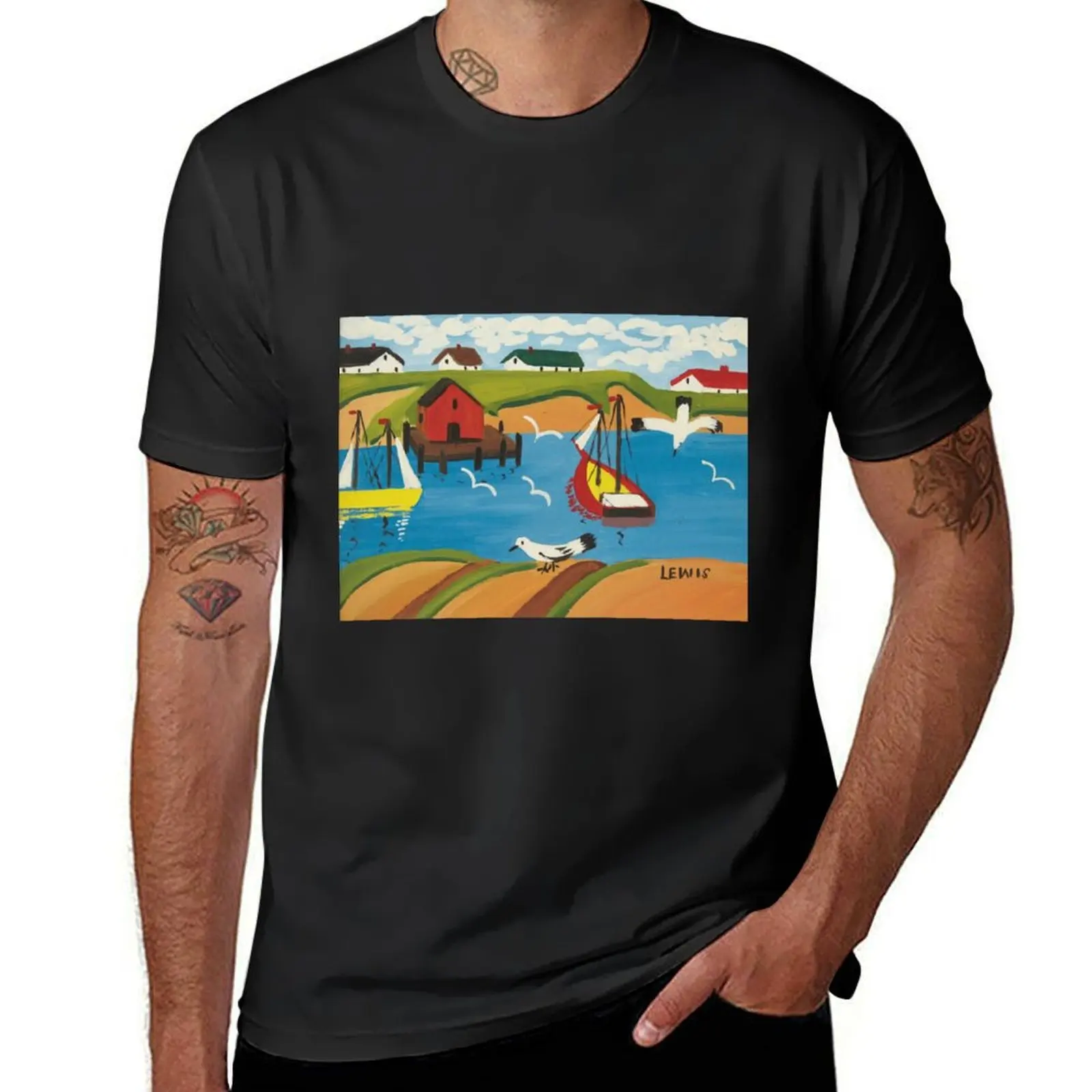 Maud Lewis T-Shirt blanks summer tops cute tops t shirts for men graphic