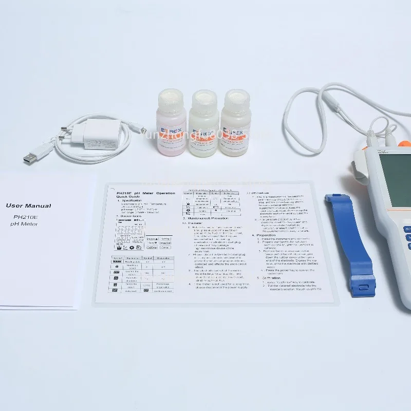 Portable pH Tester 001 Resolution 200 Dataset Rechargeable Battery Agricultural pH Monitoring