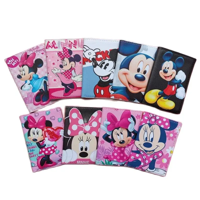 Lovely Minnie Passport Cover for Girls Travel Passport Case Leather Red Cute Passport Wallet Purse Kids Passport Holder