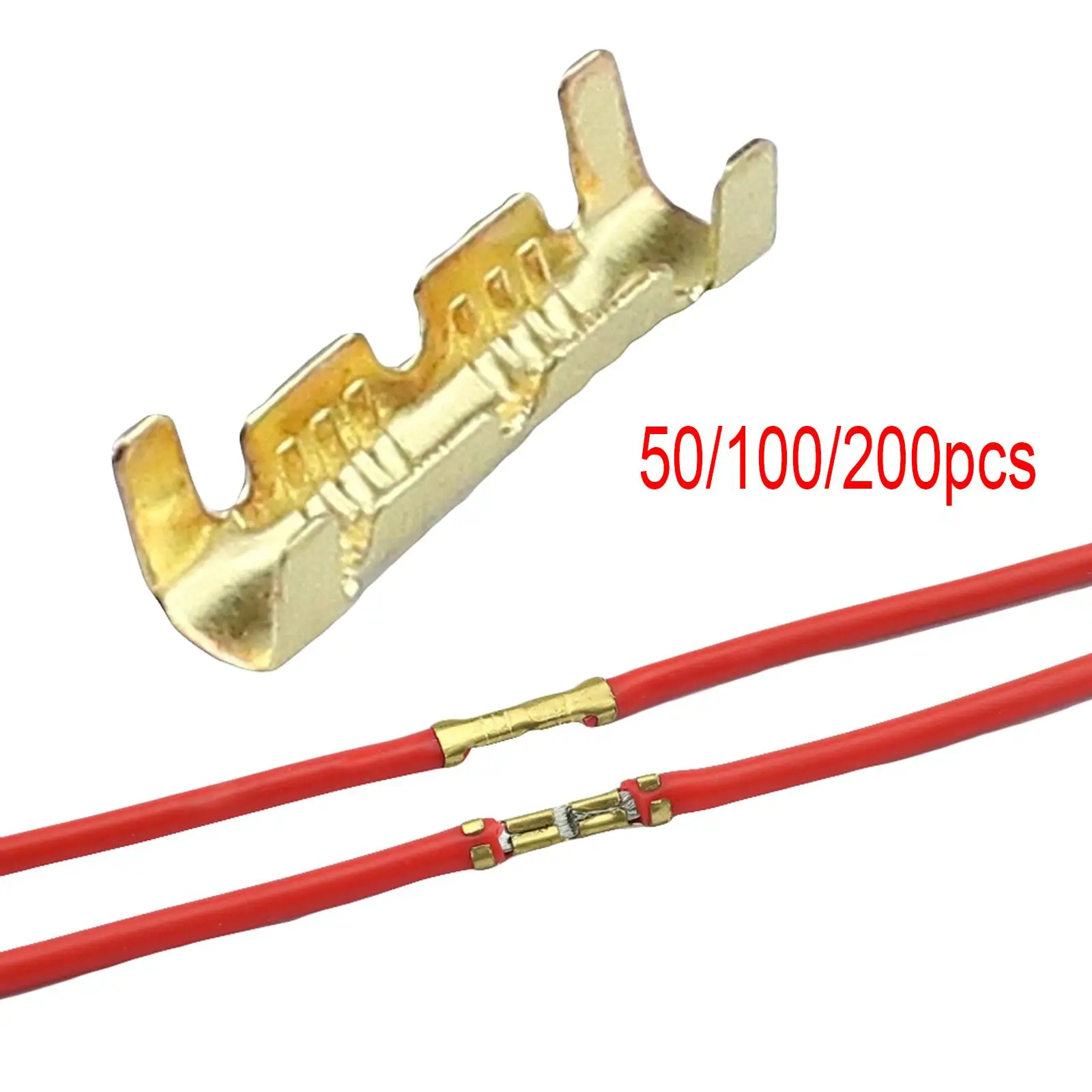 Car Brass Crimp Terminals for Lines of 0.5-1.5M Square Small Teeth Tab Cold Inserts Crimp Electrical Connector Wiring Line Tool