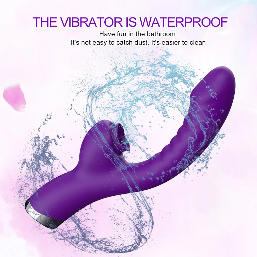 Vibrator Voor Vrouwen 2 In 1 Likken Machine Clitoris Stimulator G-Spot Krachtige Vibro Dildo Wand Vrouwelijke Clit Sucker volwassen Speeltjes