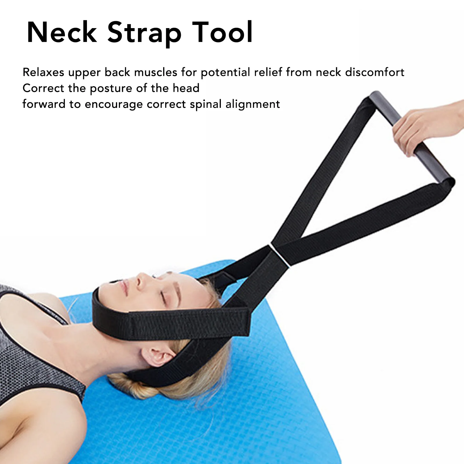 Neck Traction Strap Relief Discomfort Portable Promote Recovery Neck Chiropractor Pull Device for Spine Alignment for Office