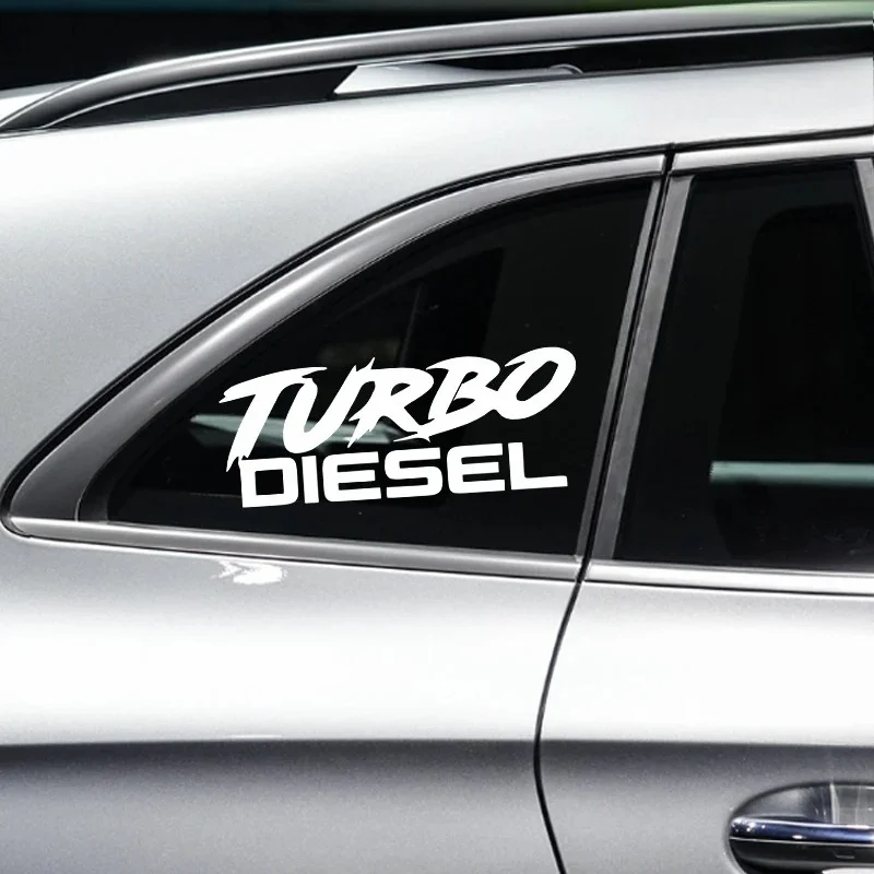 TURBO DIESEL Car Sticker Decal Funny Boosted Vinyl Black white laser