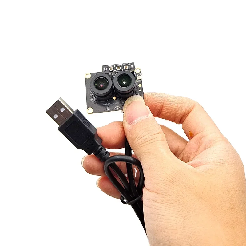 

Mini 5MP WDR Face Recognition Wide Dynamic Binocular RGB Dual Lens AI USB Camera 3D Face Recognition Camera Module USB2.0 IR