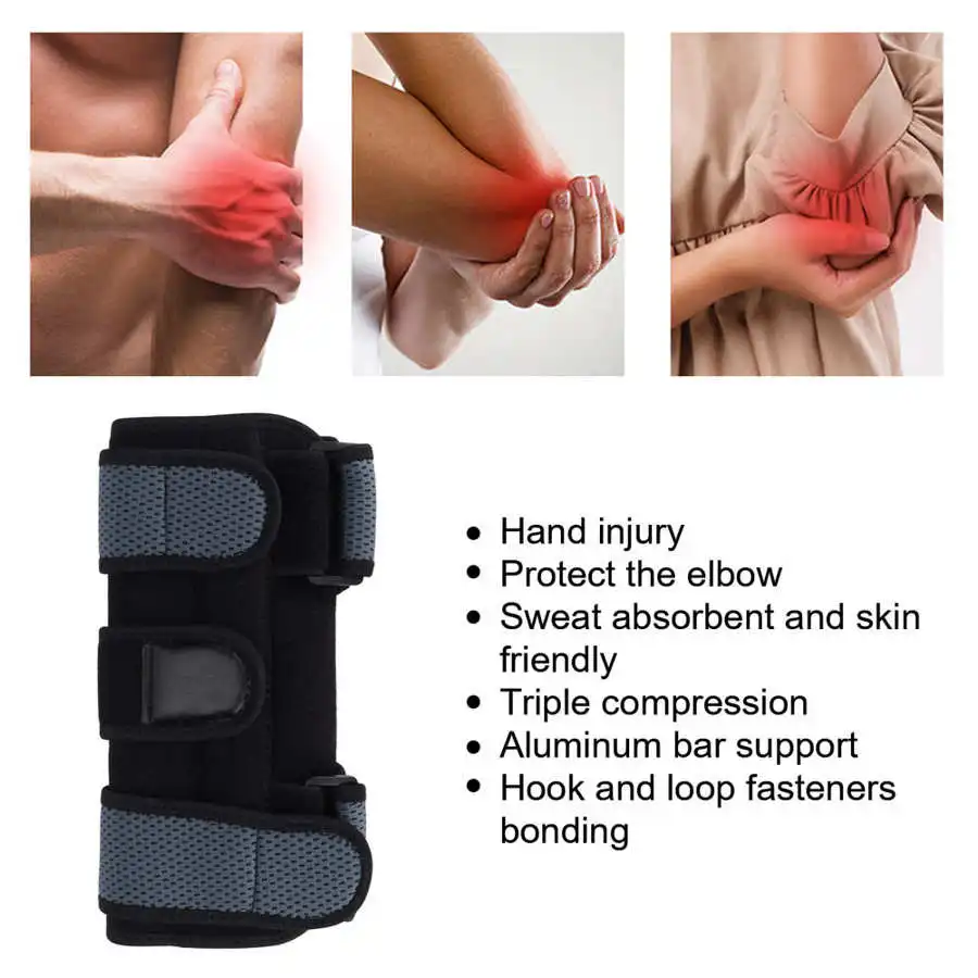 Adjustable Breathable Elbow Brace Elbow Fixation Night Splint Support Cubital Tunnel Syndrome Ulnar Nerve Damage Arm Straightene