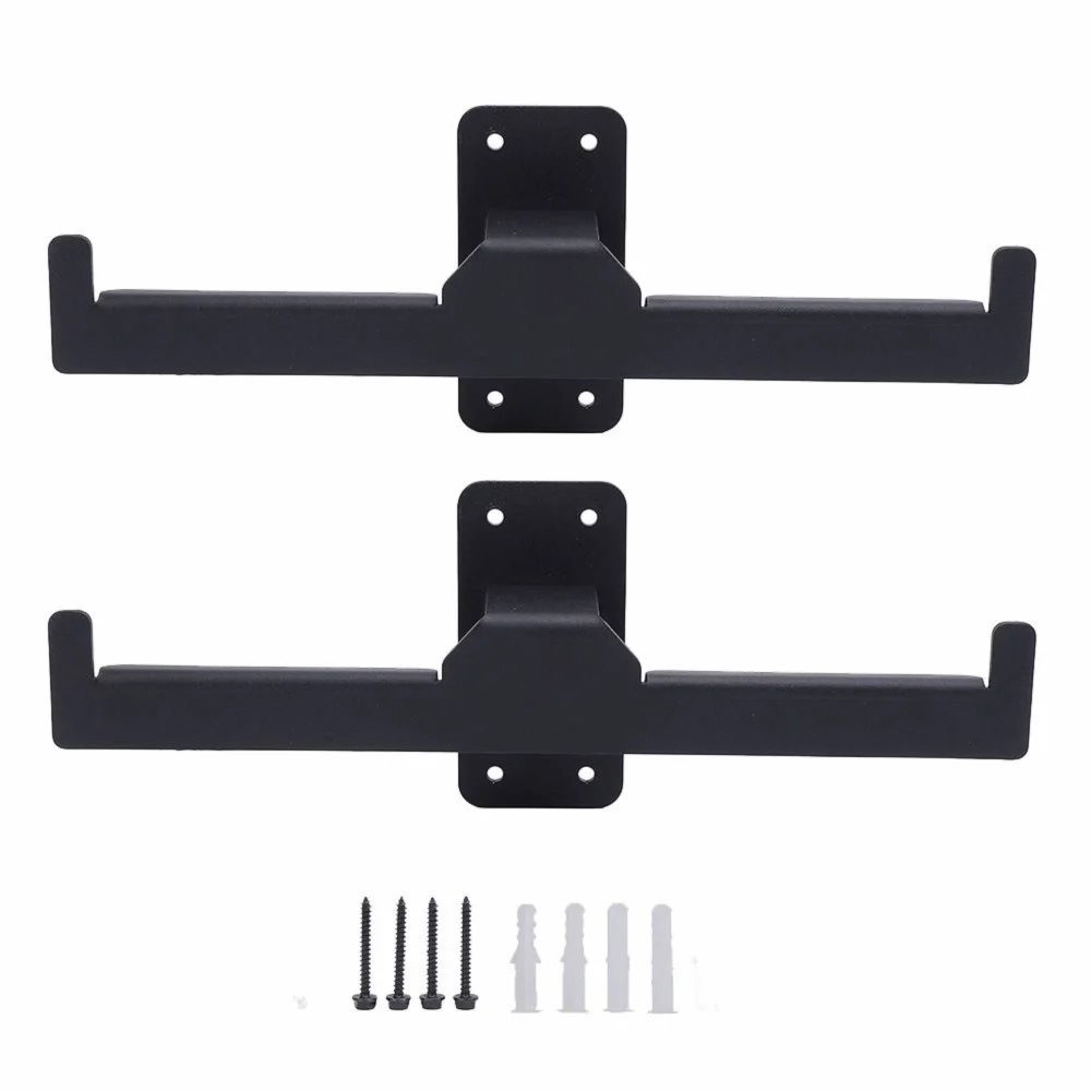 

2pcs Space Saving Sturdy Wall Mount Backpack Blower Rack Black Iron Sprayer Rack Storage Holder Trailer Storage