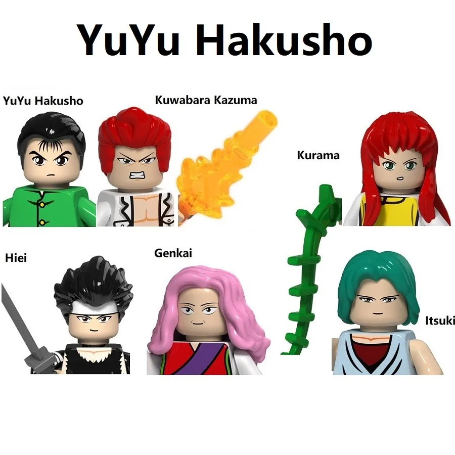 New YuYu Hakusho Kaizen Set Building Blocks Mini Action Figure Toys