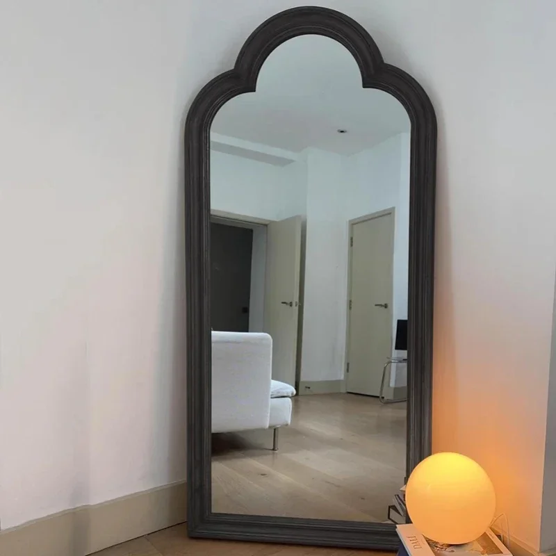 Aesthetic Decoration Floor Mirrors Vintage Home Decor Mirror Makeup Modern Ornaments Espejo De Lujo Living Room Design Gold