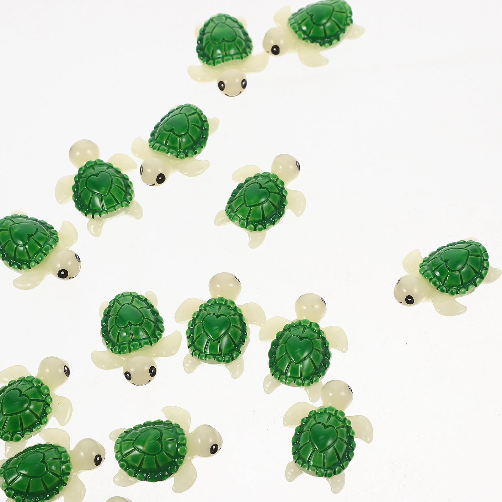 20 Pcs Mini Turtle Model Figurines Tortoise Tiny Animal Artificial Decor Miniature Ocean Figures