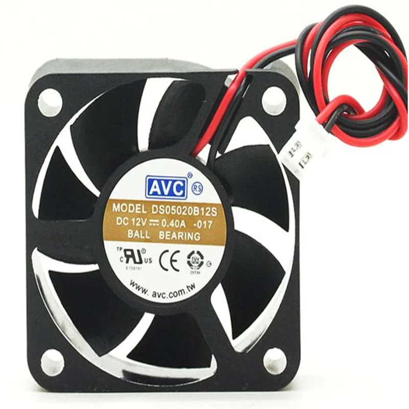 

Wholesale fan: original AVC DS05020B12S 5CM 12V 0.4A 5020 two-wire double-ball cooling fan